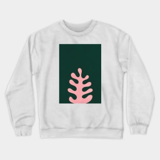 Abstract Shape Botanical Plant Green, Scandi Artwork Crewneck Sweatshirt